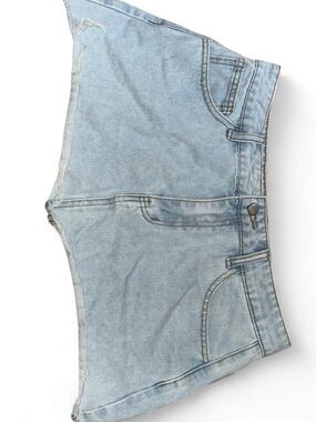 Light Blue Denim Mini Skirt